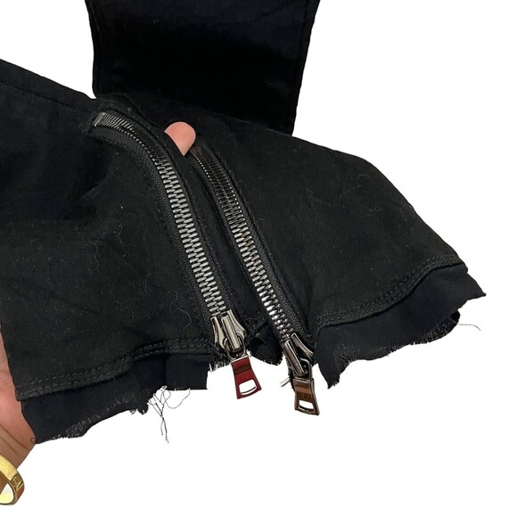 RtA NWT Skinny Jeans Black Zip Pocket Ankle Cropped Women’s XS Stretch Moto - Picture 6 of 12